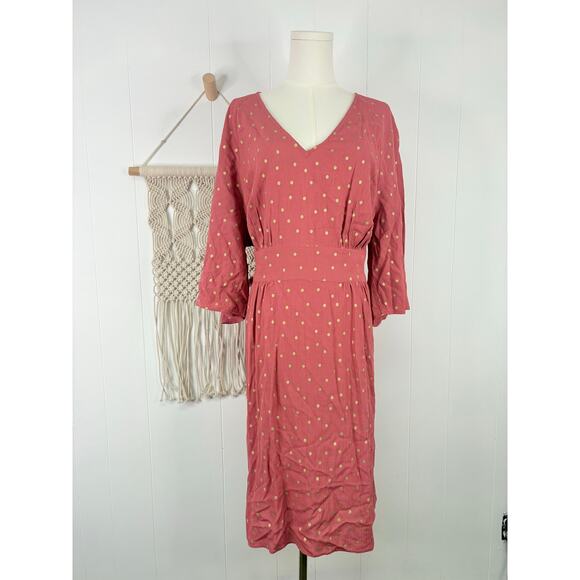 NWT Boden Dominique Polka Dot Flutter Sleeve Mini Dress Plus Size 16 18 Belted - Picture 2 of 9